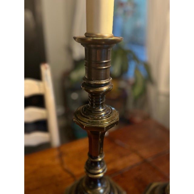 Mid-Century Modern Vintage Brass Dimmable Candlestick Table Lamps Westwood Industries - a Pair For Sale - Image 3 of 15