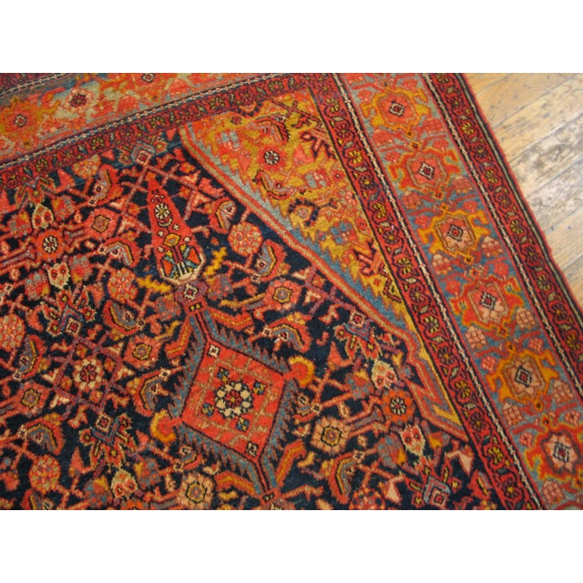 19th Century W. Persian Bibikabad Carpet 5'6" x 6'8" - 168 x 203 Antique Bibikabad Small Scatter Size Wool Blue Rug,...