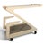 White Lacquered and Smoked Glass Z-Shaped Rolling Serving Cart, 1970s For Sale - Image 9 of 9