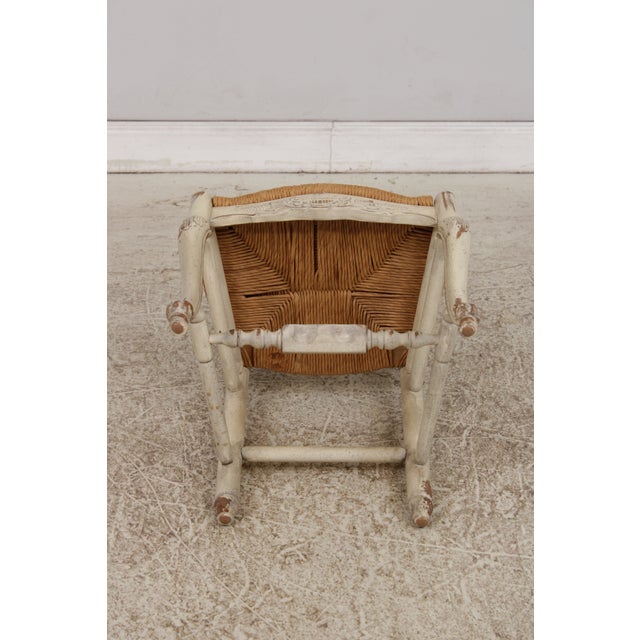 Set of 4 Habersham Rush Seat Country French Ladderback Dining Chairs For Sale - Image 18 of 18