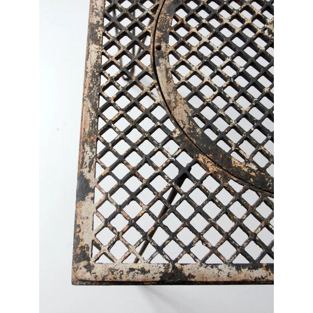 Mid-Century Hairpin Leg Iron Patio Table For Sale - Image 4 of 12