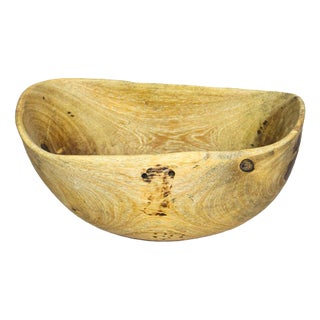 Turkana Bowl in Handcarved Wood For Sale