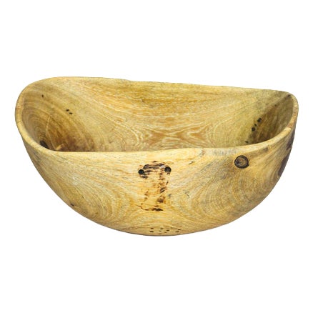 Turkana Bowl in Handcarved Wood For Sale