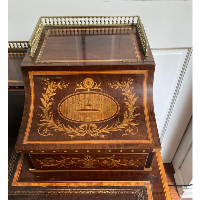 English Antique Carlton Desk 1800’s Hepplewhite London Edwards Roberts For Sale - Image 3 of 7