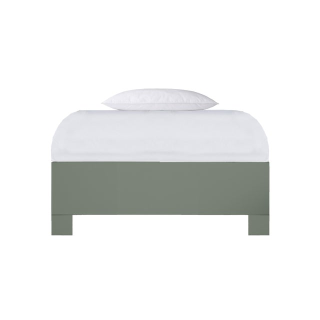 Wood Finn Standard Bed Twin Extra Long - Evergreen For Sale - Image 7 of 12