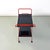Italian Modern Black and Red Metal Food Trolley on Wheels, 1980s For Sale - Image 9 of 14