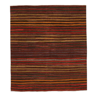 Mid 20th Century Striped Vintage Turkish Kilim Rug For Sale