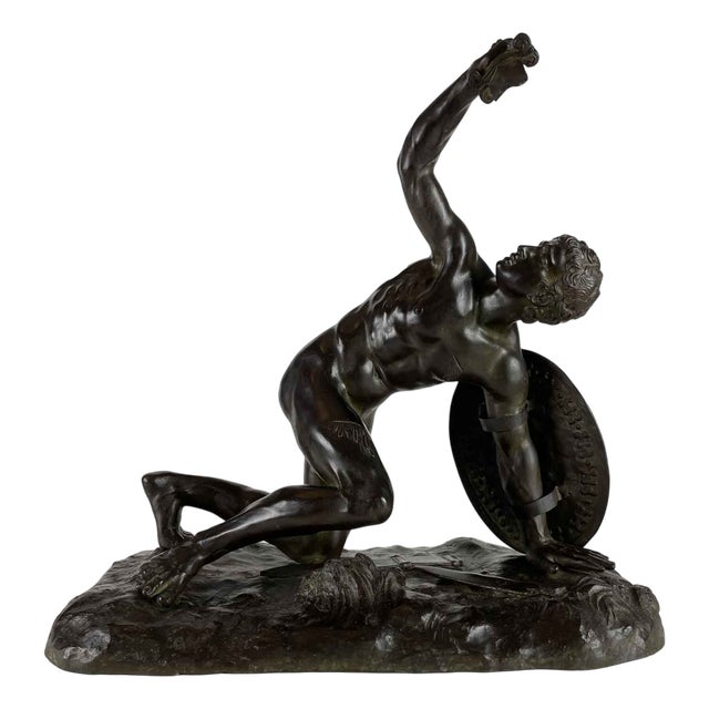 Bronze Statue of a Gladiator Tommaso Campajola, 1920s For Sale
