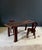 Early 19th Century Handcrafted Brut Made Carved Workbench Table. Dark stained oak brut carved and set together with heavy...