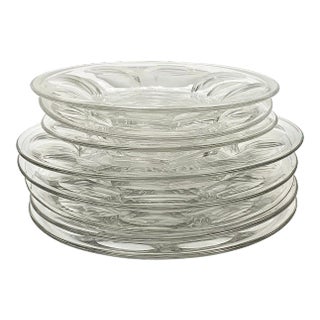 Antique Glass Plates-Set of 8 For Sale