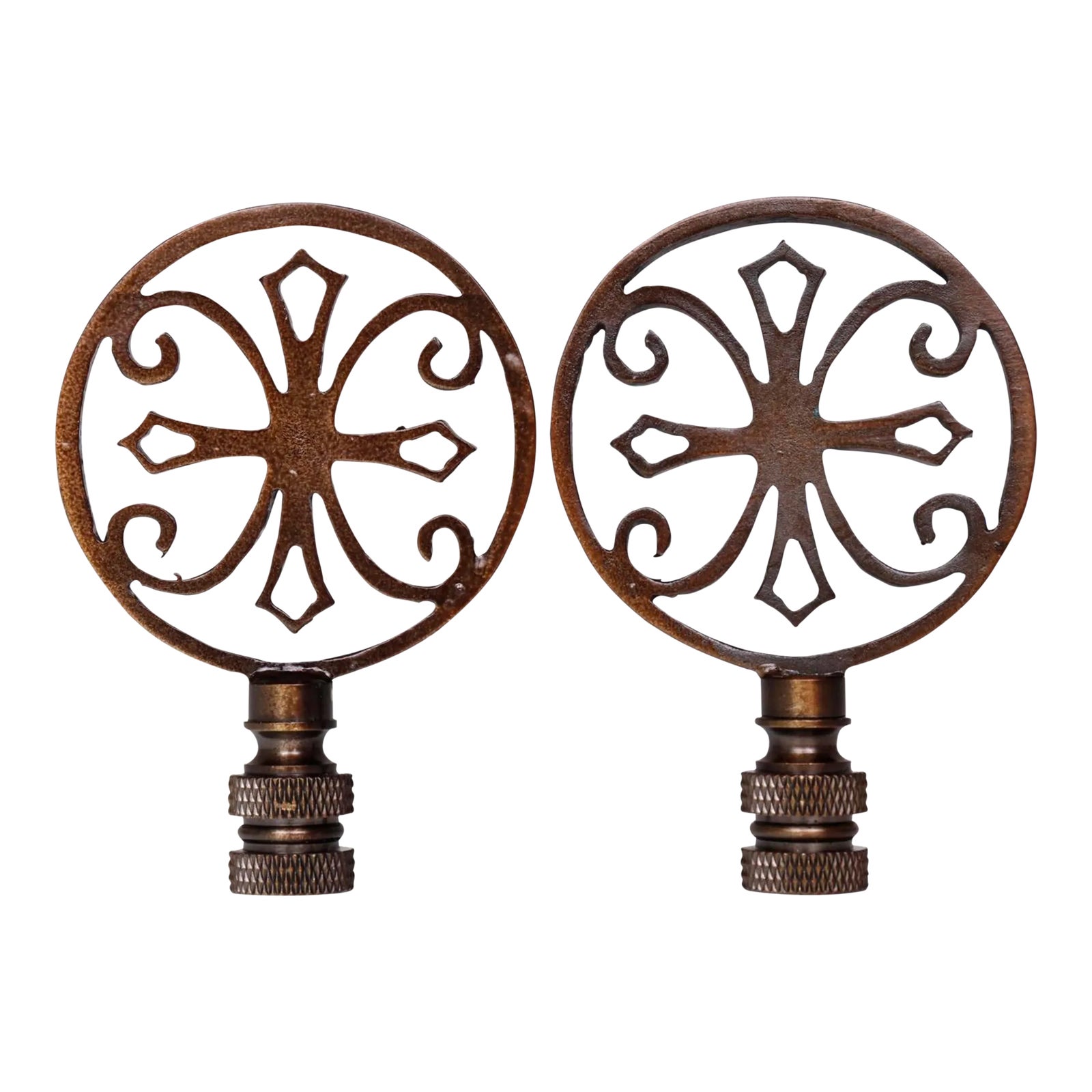 Antiqued Brass Lamp Finials a Pair Chairish
