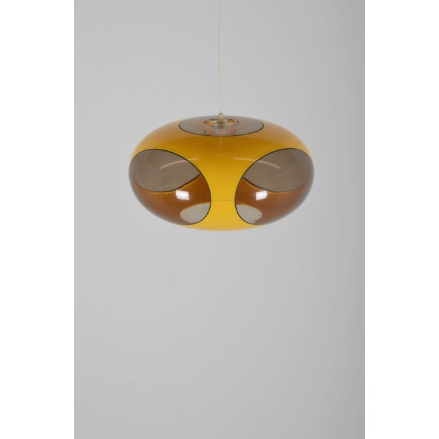 Plastic Space Age UFO Pendant Lamp Bug Eye attributed to Massive, 1970s For Sale - Image 7 of 7