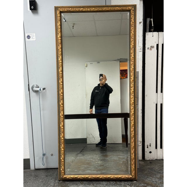 Custom Design Horizontal Carved Frame Wall Mirror For Sale - Image 4 of 12