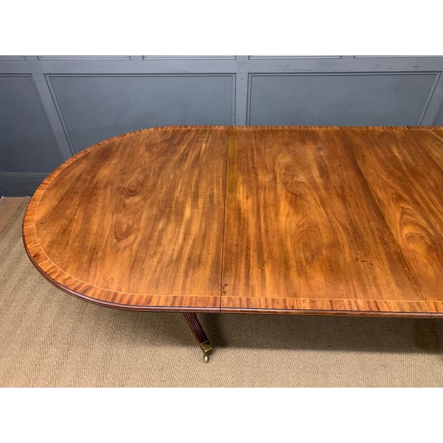 Large Twin Pillar Mahogany Dining Table, 1910 For Sale - Image 12 of 18