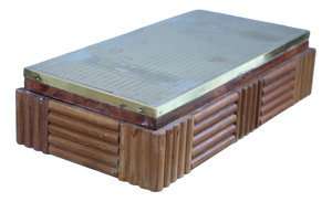 Wooden and Brass Tobacco Box, 1970s
