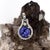 2cts Tanzanite and Earth Mined Diamonds Pendant in Solid 14k White Gold | Rd 8mm For Sale - Image 4 of 8