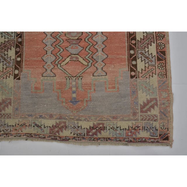 Antique Muted Orange Oushak Rug For Sale - Image 10 of 10