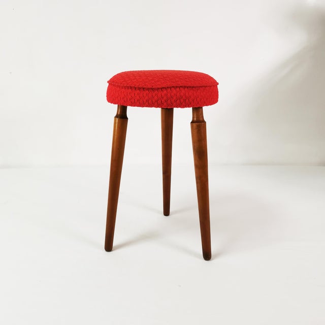 Modernist Stool, Czechoslovakia, 1960s For Sale - Image 9 of 9