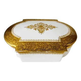 Vintage Sieradendoos Bonbonnière in Porcelain from Perlam Limoges, 1950s For Sale