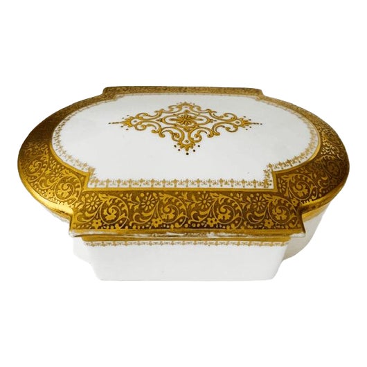 Vintage Sieradendoos Bonbonnière in Porcelain from Perlam Limoges, 1950s For Sale