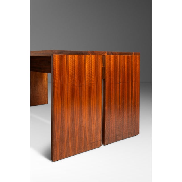 Substantial 6 Foot MCM Modernist Handmade Minimalist Custom-Made Studio / Gallery Dining Table in Walnut, Usa, C. 1980s For Sale - Image 10 of 18