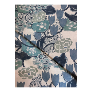 Anna French Laura Fabric Linen Blend in Blue 7 Yards
