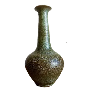 Mid Century Large Studio Glazed Schwenk Tall Vintage Pottery Vase