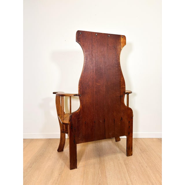 Antique Victorian Oak Hall Bench For Sale - Image 9 of 9