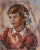 Mid Century Fauvist Portrait of a Girl by Mary Sheppard For Sale