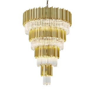 Collection Jupiter Chandelier in Metal and Crystal by Jago For Sale