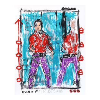 Shoot Me Tender - Abstract Figurative Elvis Portrait Artwork by Gary John For Sale