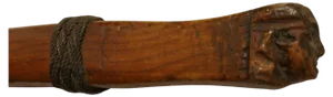 Antique Yacht Rudder and Carved Tiller, 1880, Set of 2