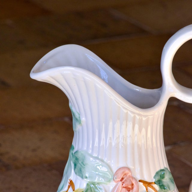 Large Vintage Lemon-Colored Earthenware Jug by Whats, 1970s For Sale - Image 4 of 13