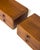 A refined pair of Danish mid-century floating wall-hung nightstands with two drawers each and an open side compartment....