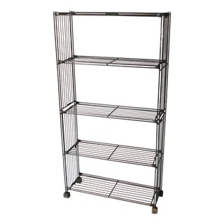 Vintage Metal Iron Bookcase attributed to Multimueble for Multistrux, 1970 For Sale