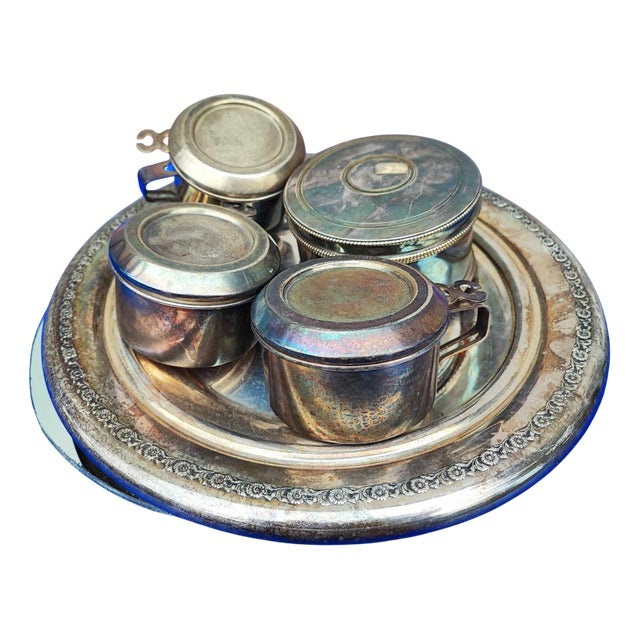 Vintage Art Deco Sugar Bowl, 1950s, Set of 5 For Sale