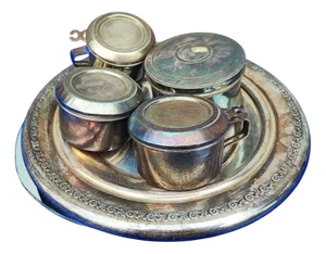 Vintage Art Deco Sugar Bowl, 1950s, Set of 5