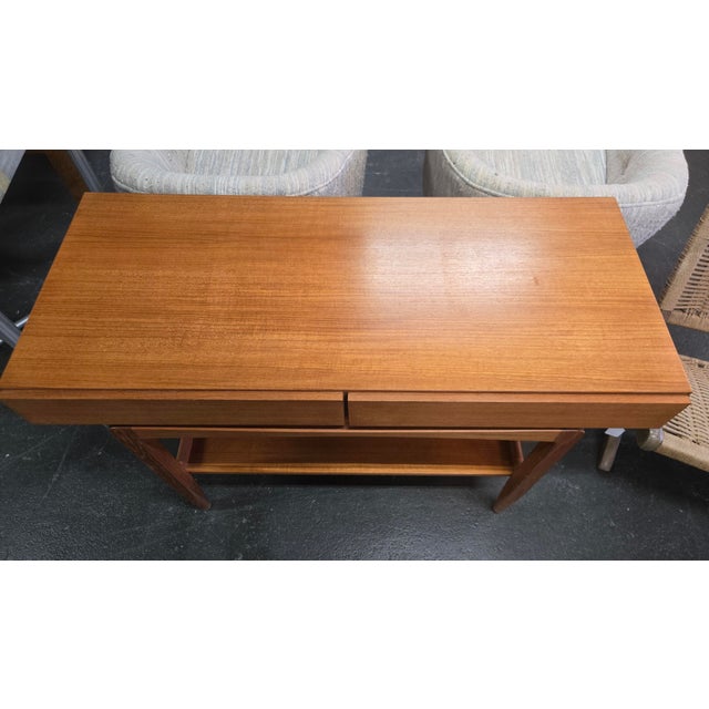 Kofod Larsen Style Wood Console by Ethan Allen For Sale In Miami - Image 6 of 8