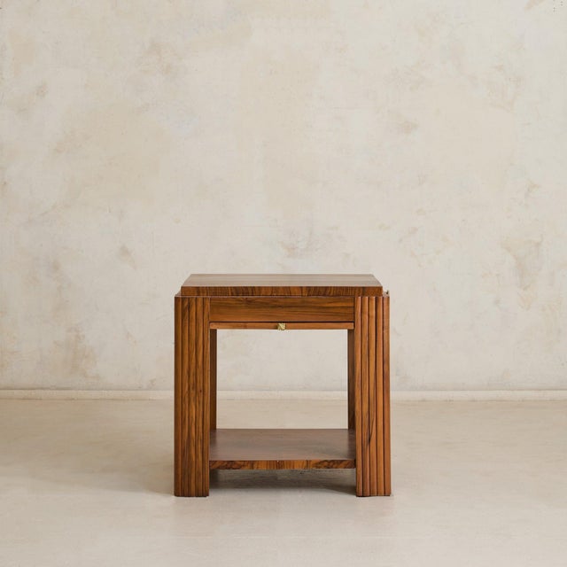 Wood Italian Art Deco Walnut Coffee Table with Pull-Out Extensions, 1940s For Sale - Image 7 of 11