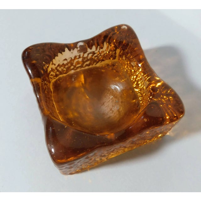 Italian 1960s Amber Murano Ashtray or Bowl For Sale - Image 3 of 6