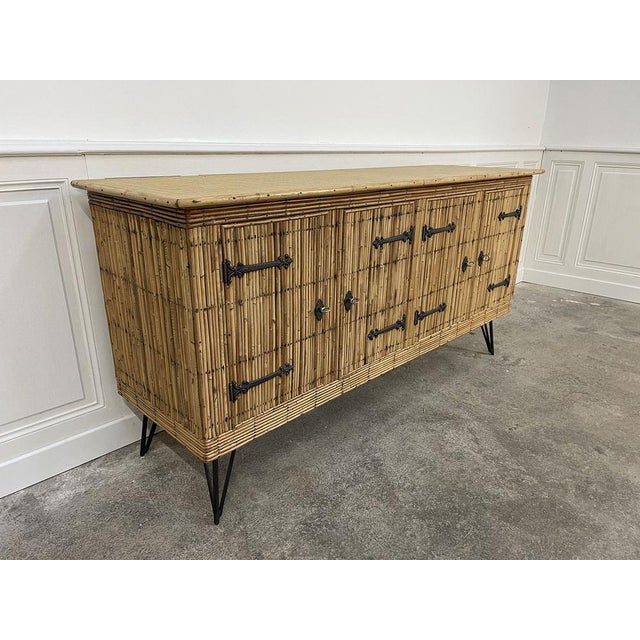 1960s Vintage Sideboard attributed to Adrien Audoux & Frida Minet, 1960s For Sale - Image 5 of 9