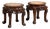 Chinese Export, Low Occasional Tables, Hardwood, Marble, China, 19th C. For Sale