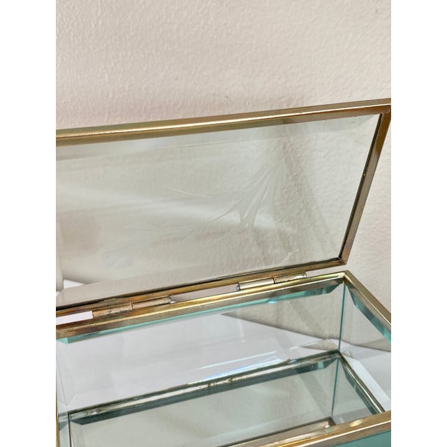 Vintage Italian Art Deco Beveled Glass Box, Italy, 1930 For Sale - Image 11 of 18