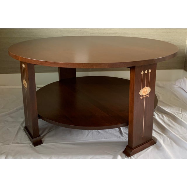 Stickley Harvey Ellis Cherry Round Cocktail Table Chairish