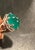 2020s 18 Carat Huge Emerald Cabochon 14 Karat White Gold Cocktail Ring Vintage Unisex For Sale - Image 5 of 8