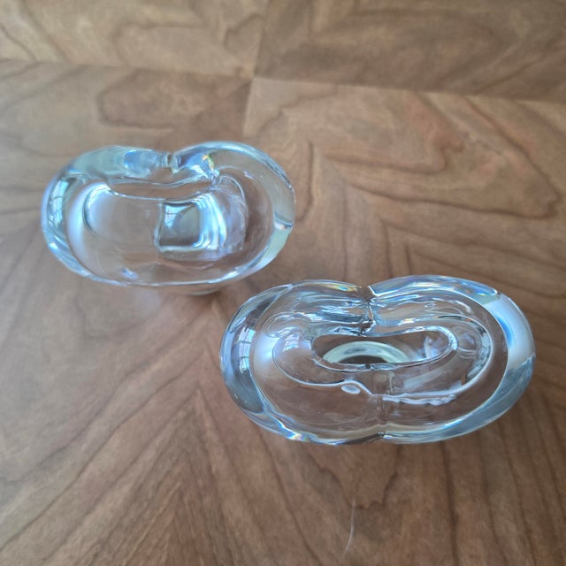 Pair of Vintage Rosenthal Studio-Linie Crystal Heart Solifleur Vases by Michael Boehm For Sale - Image 15 of 17