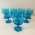 Glass Vintage Anchor Hocking Laser Blue Goblet Glasses-Set of 8 For Sale - Image 7 of 7