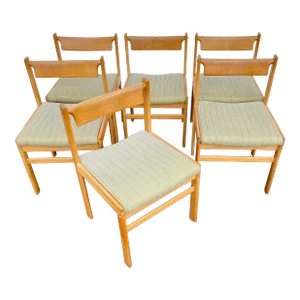Hw Klein for Bramin Oak Danish Modern Dining Chairs - Set of 6