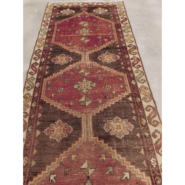 Tribal 1940s Hand Made Persian Rummer. 3'x 9'6" For Sale - Image 3 of 13