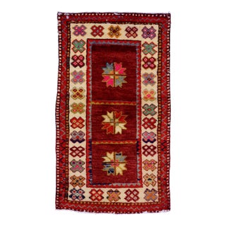 Colorful Vintage Turkish Oushak Rug - 02'06 X 04'03 For Sale